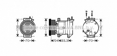AVA QUALITY COOLING dwak071 -  Компрессор, кондиционер